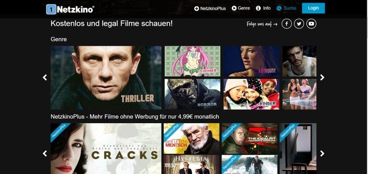 Netzkino bietet eine breite Auswahl kostenlos verfügbarer Filme, von B-Movies bis hin zu der ein oder anderen Filmperle