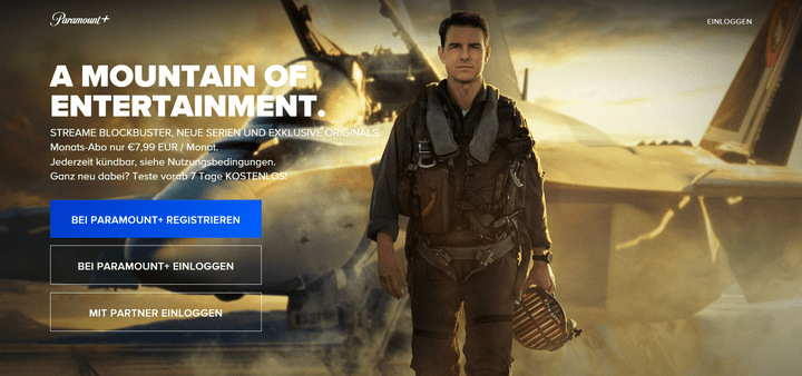 Deutschlandstart: Seit Dezember 2022 ist Paramount+ als jüngster Streamingservice auch in Deutschland verfügbar