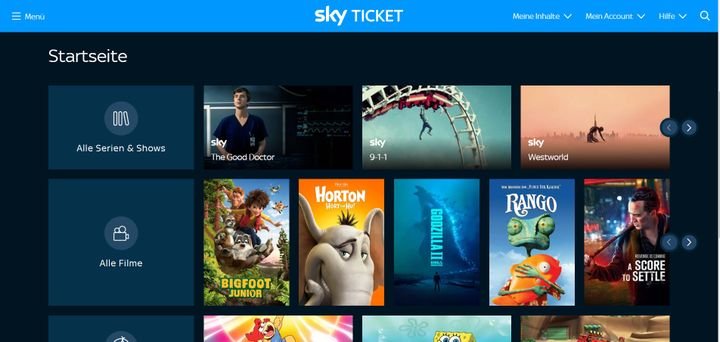 Die Oberfläche von Sky macht einen übersichtlichen und nutzerfreundlichen Eindruck