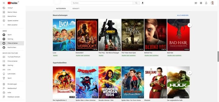 Auch das Angebot von Googles YouTube kann sich zahlenmäßig sehen lassen und ist recht aktuell