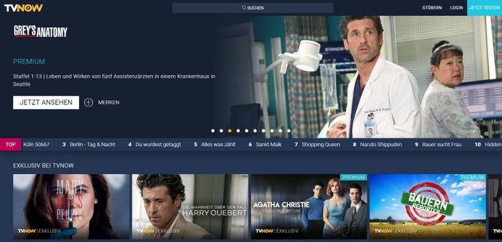 TVnow verbinden Live-TV mit VoD-Inhalten und Mediatheken der RTL-Sender