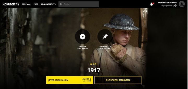 Im Einzelabruf können Sie Filme einzeln und ohne Abo-Zwang ausleihen oder kaufen