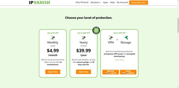IPVanish kostet zwischen 6,67 und 9,99 US-Dollar pro Monat - auf Wunsch buchen Sie außerdem SugarSync hinzu