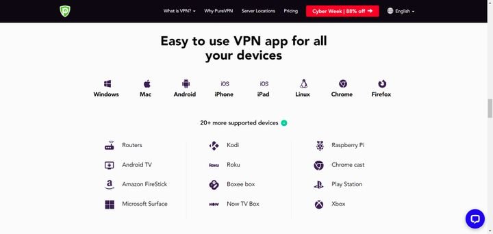 PureVPN steht als Client und App auf einer großen Bandbreite von Geräten zur Verfügung