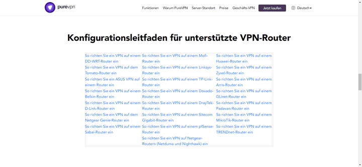 Auf Wunsch können Sie PureVPN auch auf Ihrem Router installieren