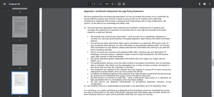 Ein Audit von Deloitte bescheinigt Surfshark eine lupenreine No-Log-Policy und bestätigt, dass der Dienst keine IP-Adressen und Aktivitäten speichert