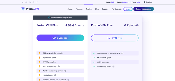 VPNs wie ProtonVPN bekommen Sie für Android-Geräte mit eingeschränktem Funktionsumfang gratis