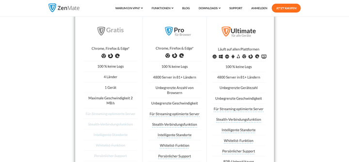 Einige VPNs können Sie eingeschränkt auch kostenlos in Chrome nutzen