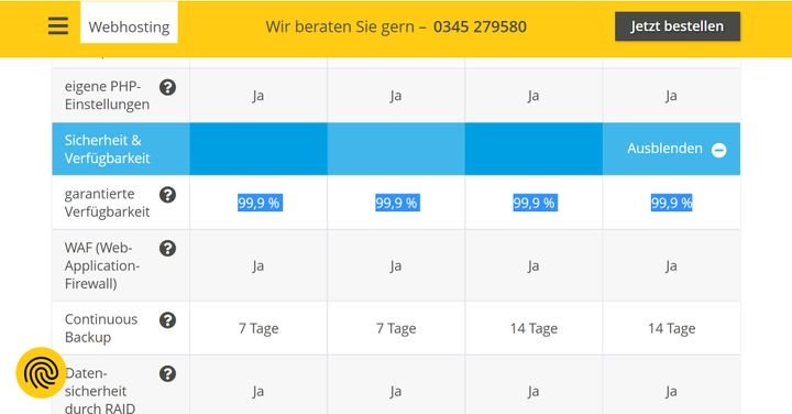 Alfahosting überzeugt mit viel Speicherplatz und einer sehr guten Verfügbarkeit