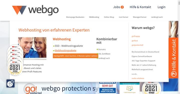 Mit webgo haben Sie die Wahl, ob Sie den Business-Tarif in der HDD oder SSD-Version möchten