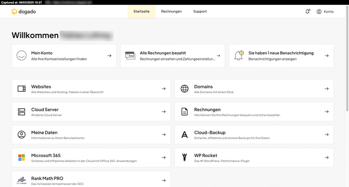 dogado ist ein deutscher Webhoster, der vor allem mit seiner hohen Verfügbarkeit, Verlässlichkeit und seinem übersichtlichen und einfachen Einstieg überzeugt.