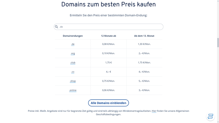 Die Endung deiner Domain ist die sogenannte Top-Level-Domain