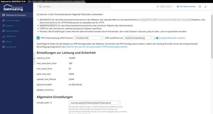 Für Entwickler:innen ist netcup eine tolle Sache; hier bekommst du einen Einblick in die PHP-Einstellungen des Webhosters.