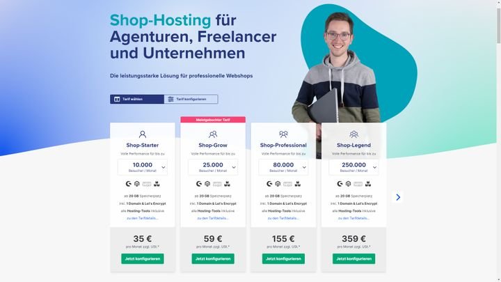 Setze dein Shopware mit dem Shop-Hosting von mittwald auf