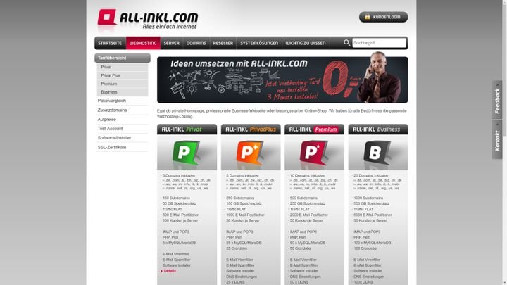 ALL-INKL bietet dir eine Schnellinstallation von Shopware per Software-Installer