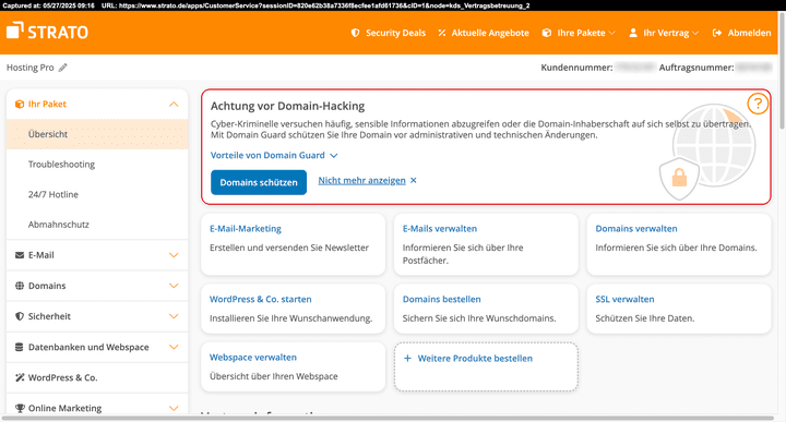Mit ein bisschen Panikmache versucht STRATO, Kund:innen teils unnötige Produkte aufzuschwatzen; das ist mir im Test ein bisschen sauer aufgestoßen.