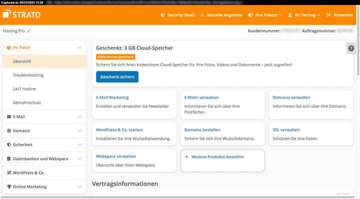 STRATO ist ein deutscher Traditionshoster mit Fokus auf Einfachheit und Sicherheit. Im trusted-Test schneidet das Webhosting-Angebot gut ab und überzeugt vor allem durch seinen einfachen Zugang, was STRATO perfekt für Einsteiger:innen und kleine Teams macht.