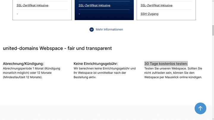 Manchmal bieten dir Hoster kostenlose Testphasen oder eine Geld-zurück-Garantie