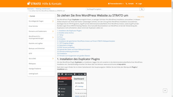 Du kannst bei Bedarf deine Website per Duplicator-Plugin umziehen