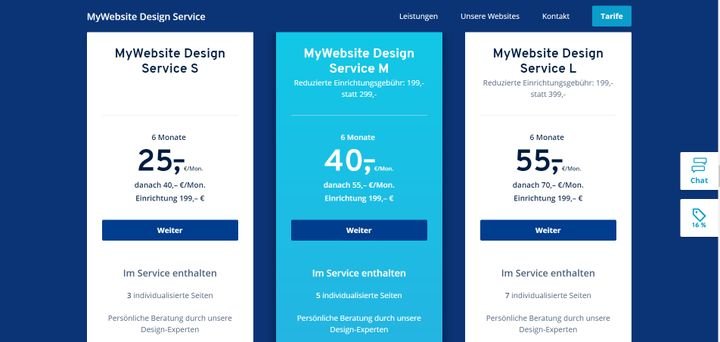 Wollen Sie Ihre Website nicht selbst erstellen, können Sie den Designservice von IONOS in Anspruch nehmen