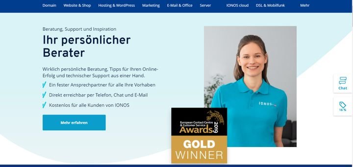 IONOS stellt jedem Kunden einen persönlichen Berater und Ansprechpartner an die Seite