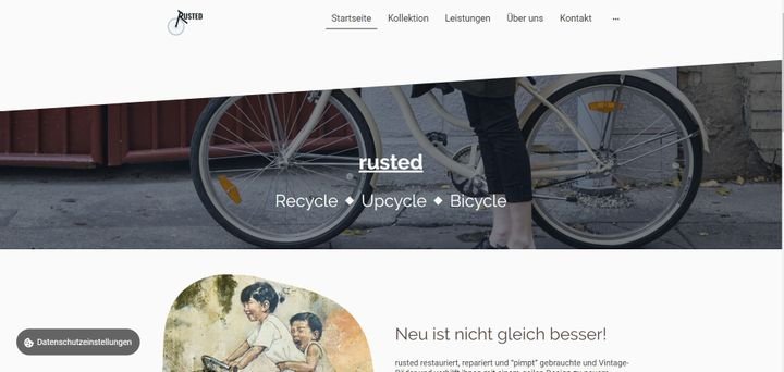 Die fertige Webseite erstellt mit Mywebsite “Now”