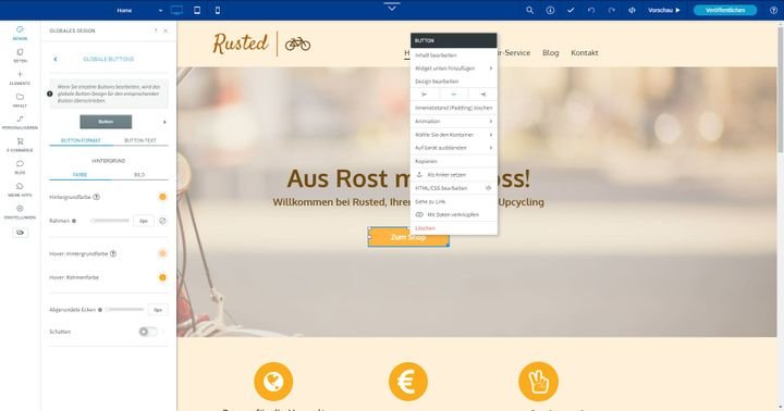 Das aus allen Einstellungen sowie die Platzierung der Menüpunkte müssen Sie erst lernen