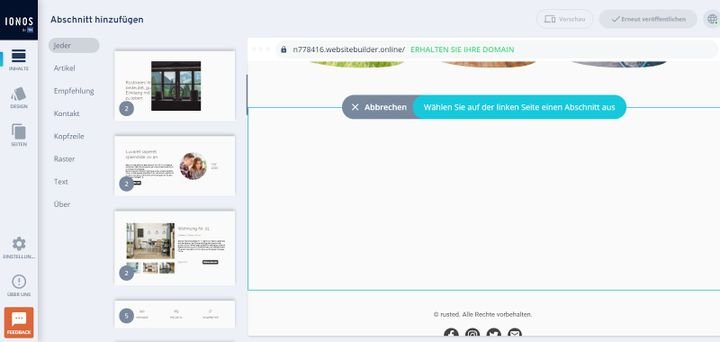 Abschnitte gibt es in diversen Kategorien, je nach Schwerpunkt oder Einsatzgebiet