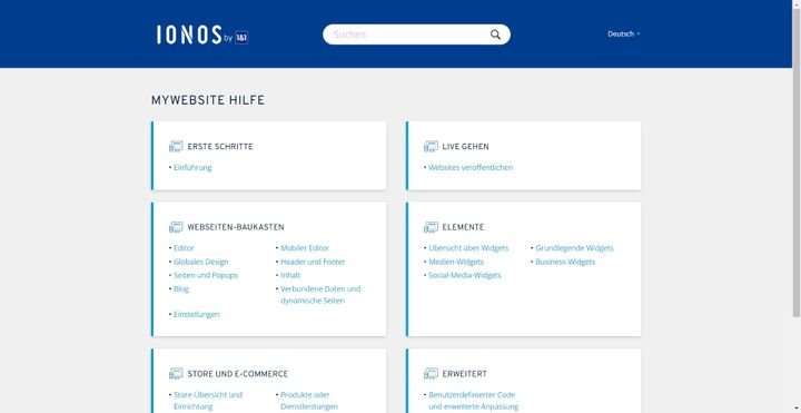 Das übersichtliche Hilfe-Center hilft Ihnen bei Fragen weiter