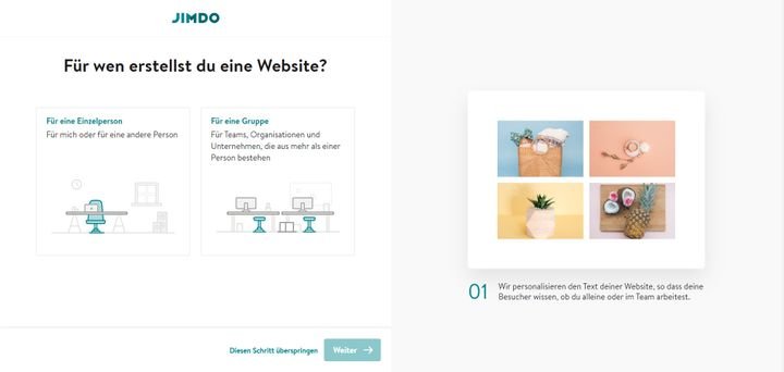 Im ersten Schritt mit Dolphin bestimmen Sie, ob Sie Ihr Web-Projekt für einen Bearbeiter oder eine ganze Gruppe anlegen wollen.