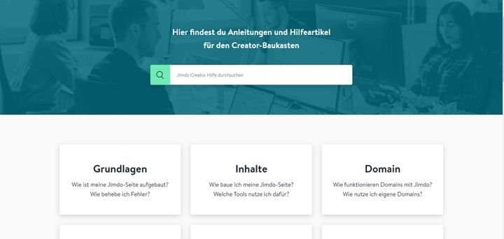 Im umfassenden Jimdo Support-Center finden Sie schnelle Hilfe und nützliche Tipps und Tricks