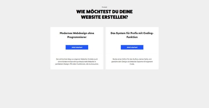 Wenn Sie in Ihrem Konto eine neue Seite erstellen, haben Sie die Wahl zwischen Dolphin oder Creator