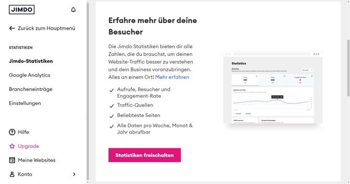 Mit den Premium-Tarifen schalten Sie hilfreiche Statistiken frei