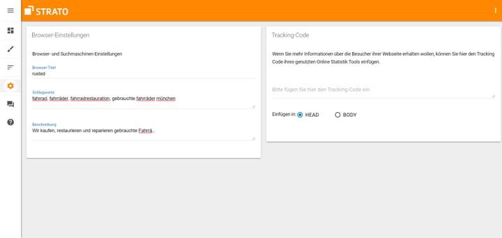 Mithilfe der Standard-SEO-Einstellungen legen Sie die Meta-Tags für Ihre Page ganz individuell fest