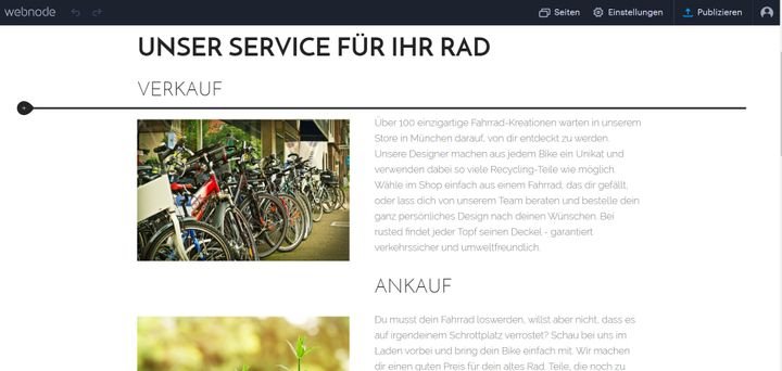 Auch innerhalb der Spalten lassen sich zusätzliche Elemente wie Textfelder oder Bilder einfügen