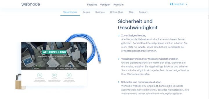 Einige allgemeine Informationen zu den Sicherheitsstandards von Webnode