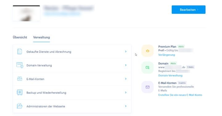 Das neue Backend von Webnode sieht mittlerweile genauso frisch aus, wie der Rest des Tools