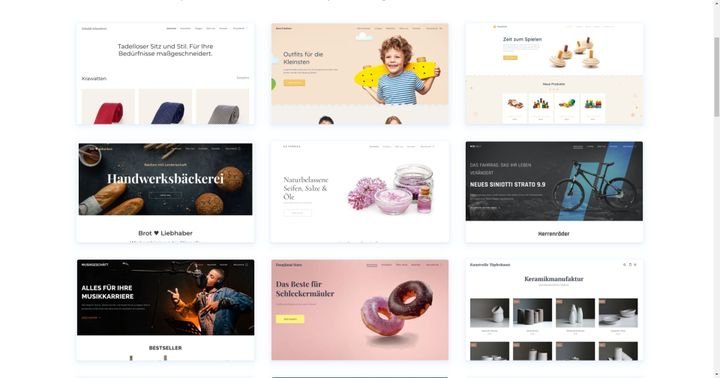 Auch für Shop-Besitzer:innen gibt es die passenden Design-Vorlagen