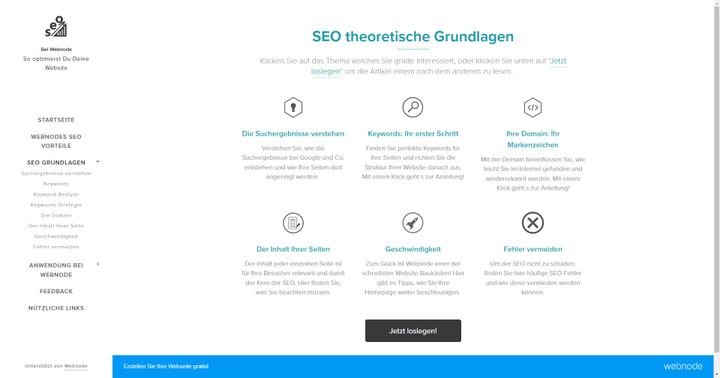 Der SEO-Ratgeber von Webnode gibt Ihnen Tipps für den Einstieg
