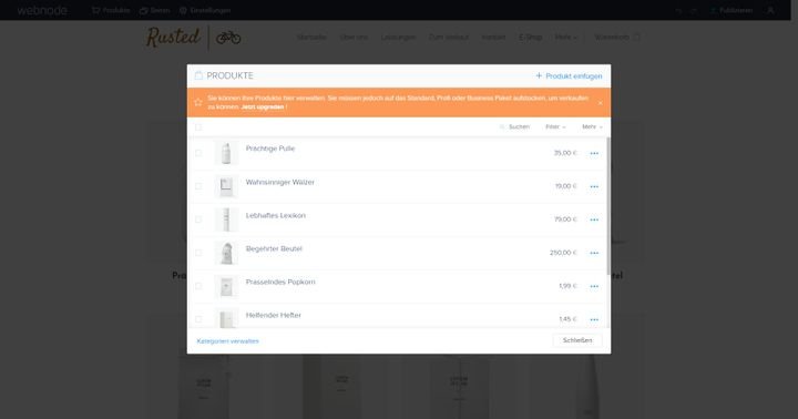 Legen Sie mit Webnode Ihren eigenen Online-Shop an