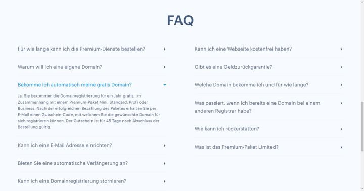 Legen Sie sich eine professionelle Domain zu