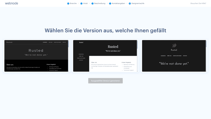 Die KI bereitet schicke Vorlagen für Sie vor, die auf Ihre vorhergehenden Eingaben abgestimmt sind