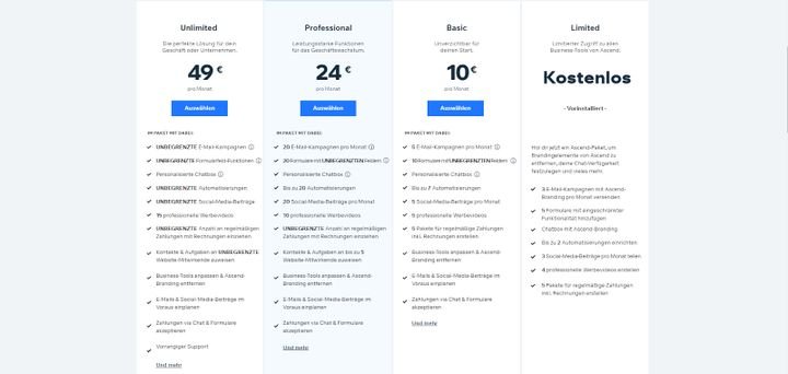 Mit Wix Ascend erweitern Sie vor allem Ihre SEO- und Marketing-Optionen