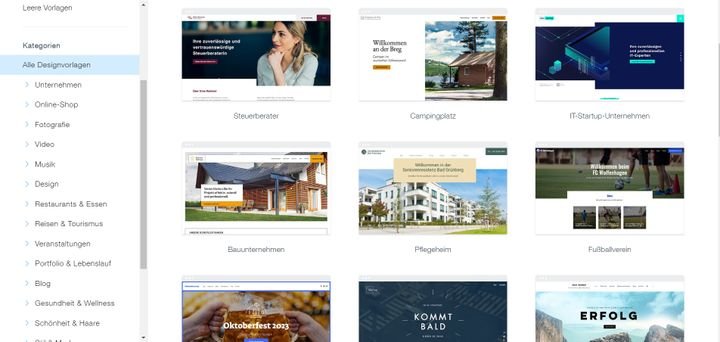 Wix hat beinahe 800 ansprechende und individuelle Designvorlagen für Ihre Website parat