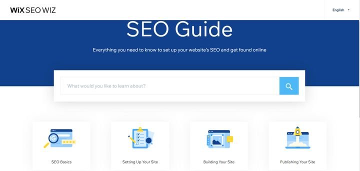 Mit dem (englischsprachigen) SEO Guide lernen Sie alles, was es über die Suchmaschinenoptimierung mit Wix zu wissen gibt