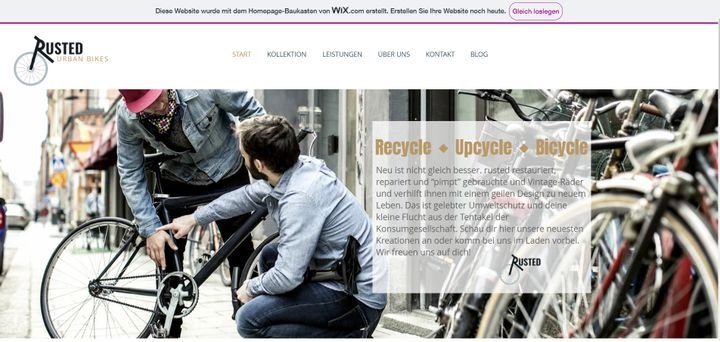 Die Startseite der trusted Test-Website wartet mit einem hellen Design und minimalistischen Gestaltungselementen auf