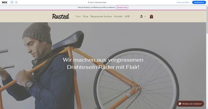 Für Rusted wurde auch eine Seite per KI-Einrichtung erstellt