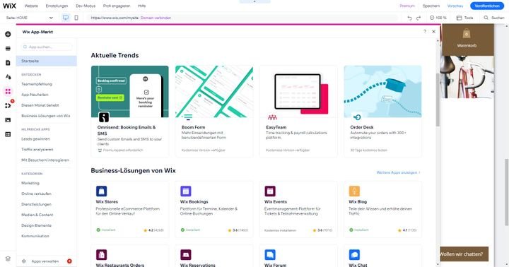 Erweitern Sie die Funktionalität Ihrer Website mit Features aus dem App-Markt