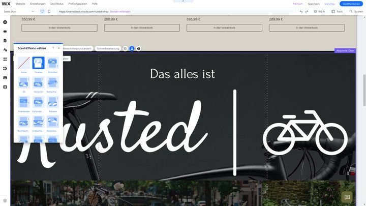 Setzen Sie auf aktuelle Website-Trends wie Scrolleffekte