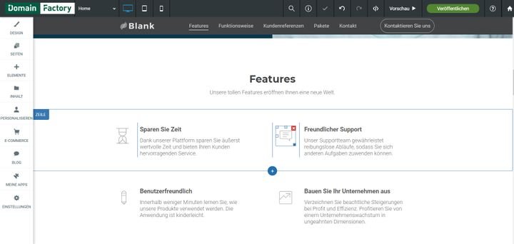 Fügen Sie Ihrer Website mit wenigen Klicks neue Abschnitte und Elemente hinzu